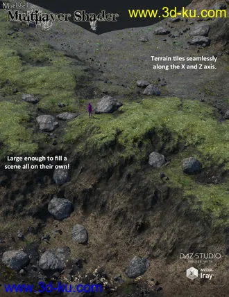 3D打印模型Muelsfell Multilayer Iray Terrain Shader的图片