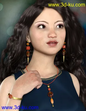 3D打印模型Multi-style Jewelry for Genesis 8 Female(s)的图片