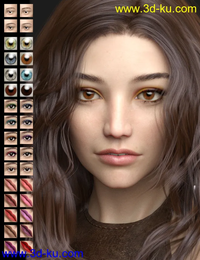 Mylene HD for Genesis 8 Female模型的图片7