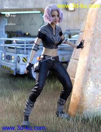3D打印模型Naomi Sci-fi Outfit for Genesis 8 Female(s)的图片