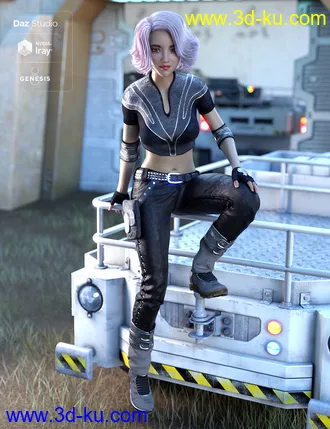 3D打印模型Naomi Sci-fi Outfit for Genesis 8 Female(s)的图片