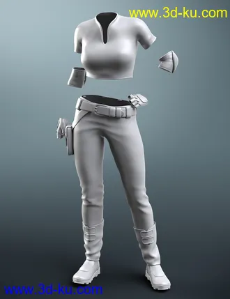 3D打印模型Naomi Sci-fi Outfit for Genesis 8 Female(s)的图片