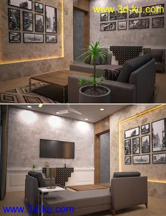 3D打印模型Neat Living Room的图片