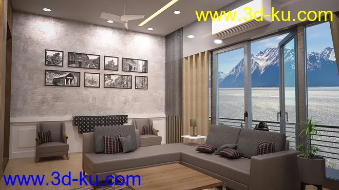 Neat Living Room模型的图片3