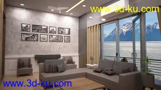3D打印模型Neat Living Room的图片