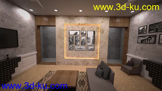 Neat Living Room模型的图片5