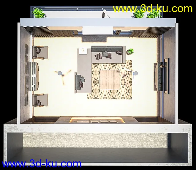 Neat Living Room模型的图片7