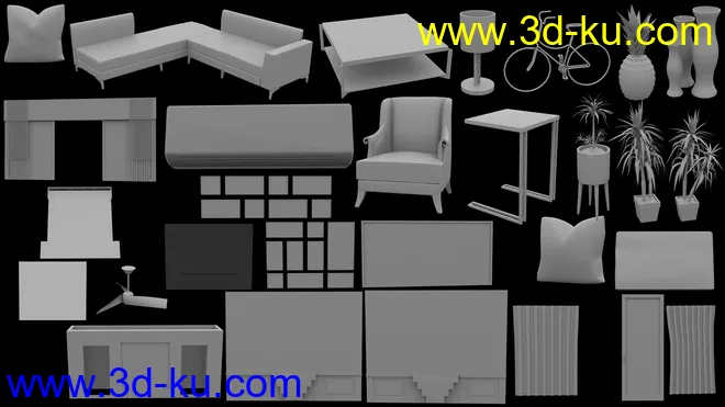 Neat Living Room模型的图片8