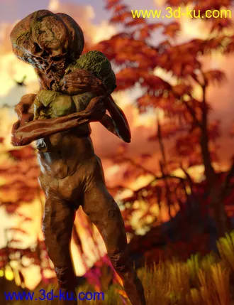 3D打印模型Necro Cephaloid for Genesis 8 Male的图片