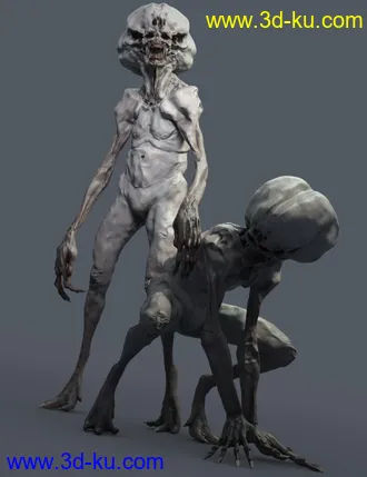 3D打印模型Necro Cephaloid for Genesis 8 Male的图片