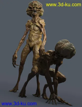3D打印模型Necro Cephaloid for Genesis 8 Male的图片
