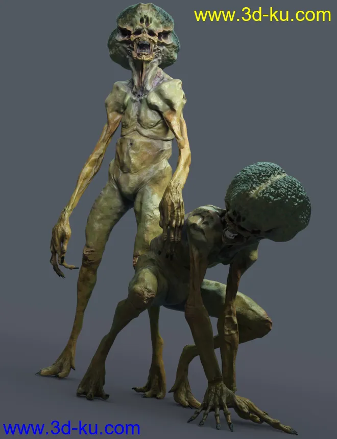 Necro Cephaloid for Genesis 8 Male模型的图片7