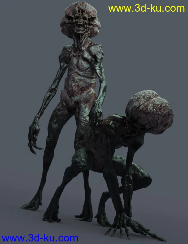 Necro Cephaloid for Genesis 8 Male模型的图片8