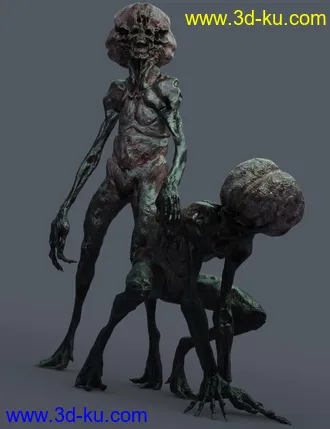 3D打印模型Necro Cephaloid for Genesis 8 Male的图片