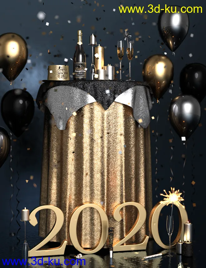 New Years Celebration模型的图片1