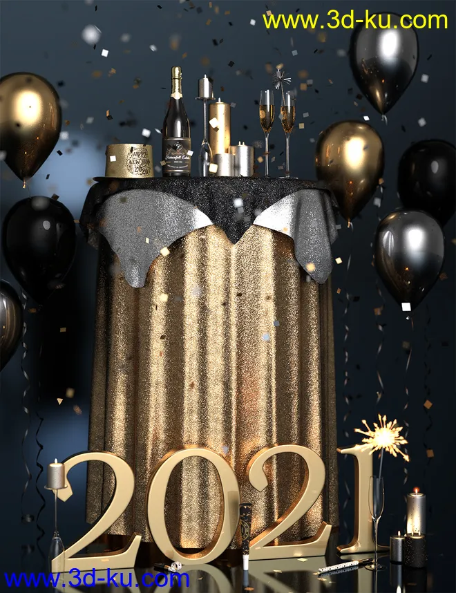 New Years Celebration模型的图片8