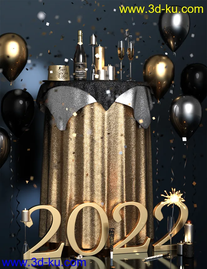 New Years Celebration模型的图片9