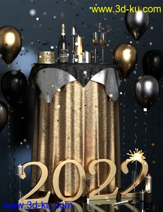 3D打印模型New Years Celebration的图片