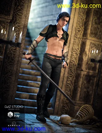 3D打印模型Nocturnal Guard Outfit for Genesis 3 Male(s)的图片