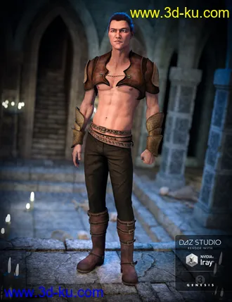 3D打印模型Nocturnal Guard Outfit for Genesis 3 Male(s)的图片