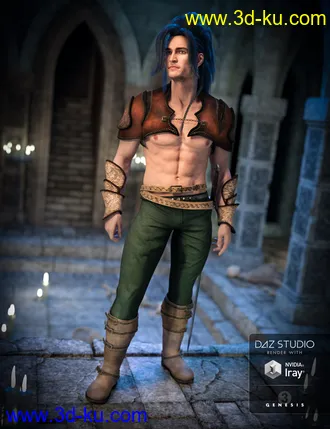 3D打印模型Nocturnal Guard Outfit for Genesis 3 Male(s)的图片