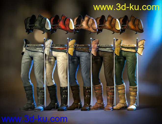 Nocturnal Guard Outfit for Genesis 3 Male(s)模型的图片7