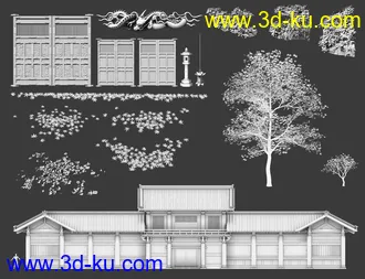 Old Japanese Temple模型的图片21