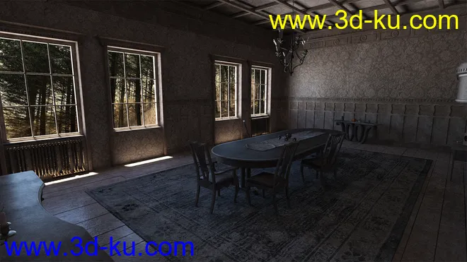 Old Royal Dining Hall Abandoned模型的图片4