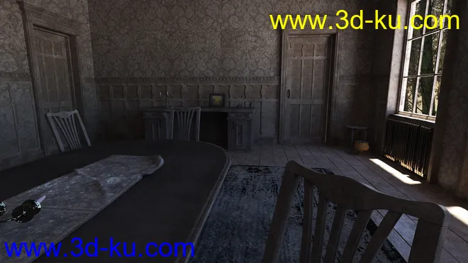 Old Royal Dining Hall Abandoned模型的图片6