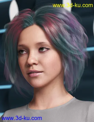 3D打印模型OOT Hairblending 2.0 Texture XPansion for Various Age Bob Hair的图片