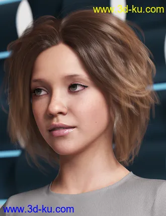 3D打印模型OOT Hairblending 2.0 Texture XPansion for Various Age Bob Hair的图片