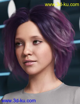 3D打印模型OOT Hairblending 2.0 Texture XPansion for Various Age Bob Hair的图片