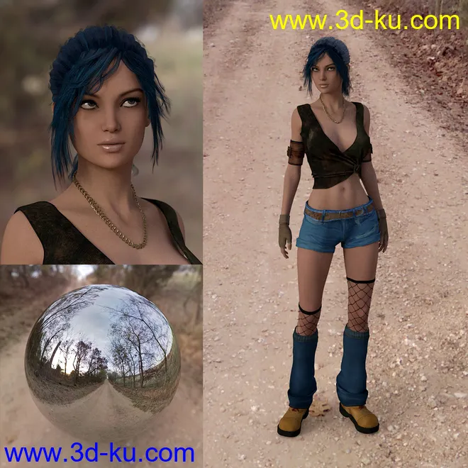 Orestes Iray HDRI Environment - Lonely Road模型的图片2