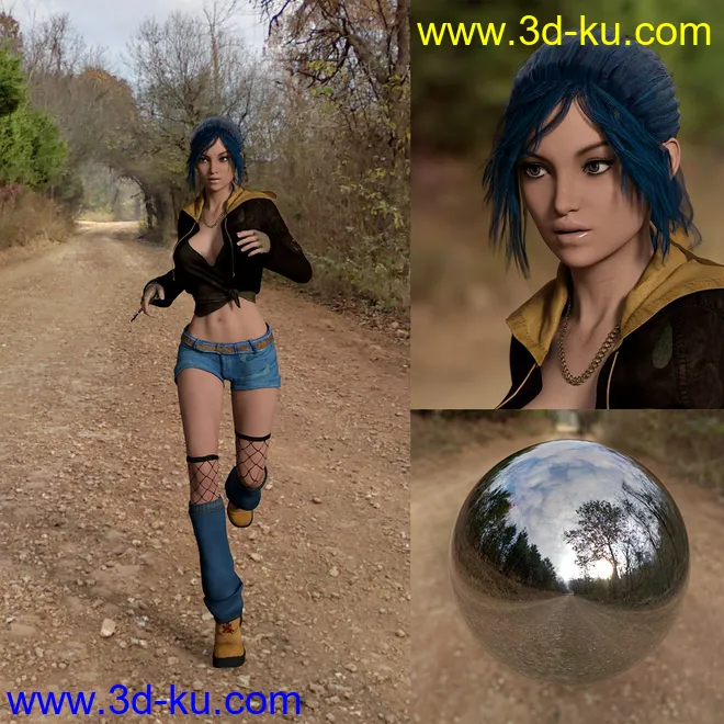 Orestes Iray HDRI Environment - Lonely Road模型的图片3