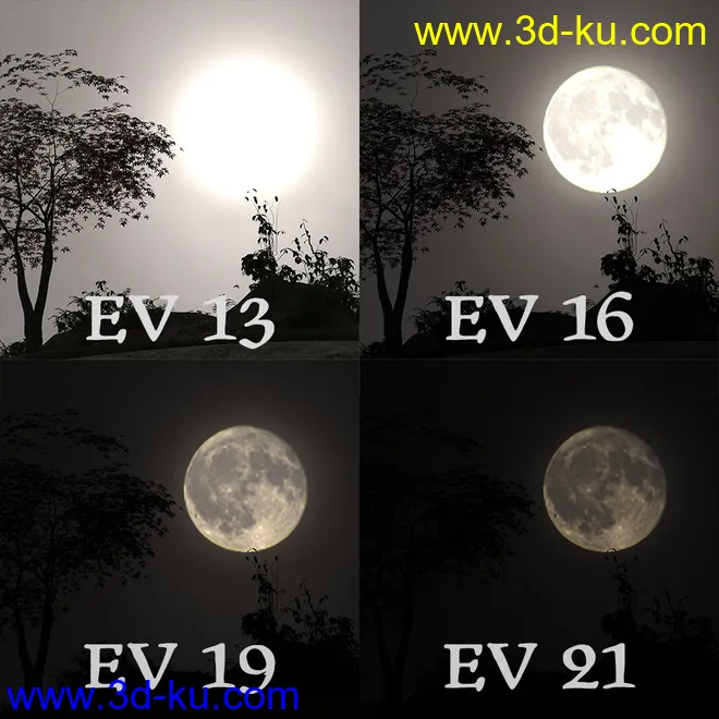 Orestes Iray HDRI Skydomes - Winter Moon模型的图片1