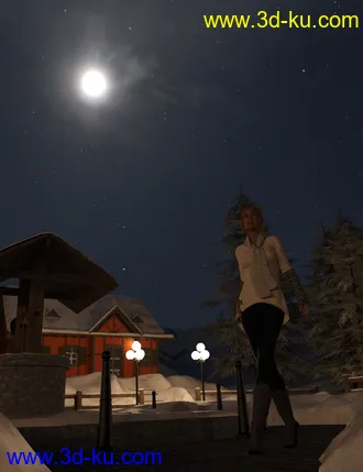 3D打印模型Orestes Iray HDRI Skydomes - Winter Moon的图片