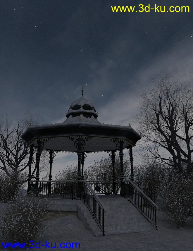 Orestes Iray HDRI Skydomes - Winter Moon模型的图片3
