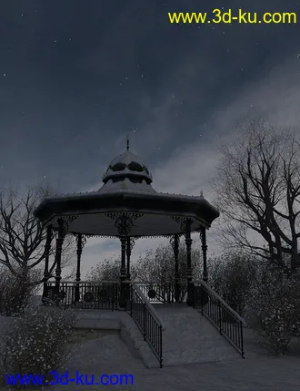 3D打印模型Orestes Iray HDRI Skydomes - Winter Moon的图片
