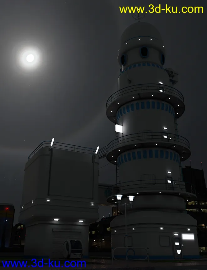 Orestes Iray HDRI Skydomes - Winter Moon模型的图片4