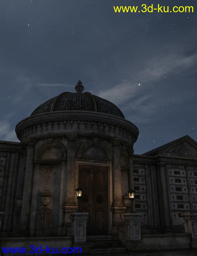 Orestes Iray HDRI Skydomes - Winter Moon模型的图片5