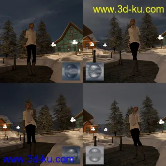 3D打印模型Orestes Iray HDRI Skydomes - Winter Moon的图片