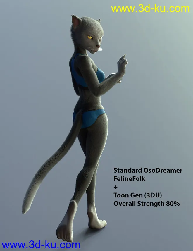 OsoDreamer's FelineFolk for Genesis 8 Female模型的图片6
