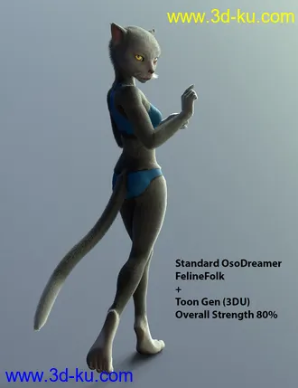 3D打印模型OsoDreamer's FelineFolk for Genesis 8 Female的图片