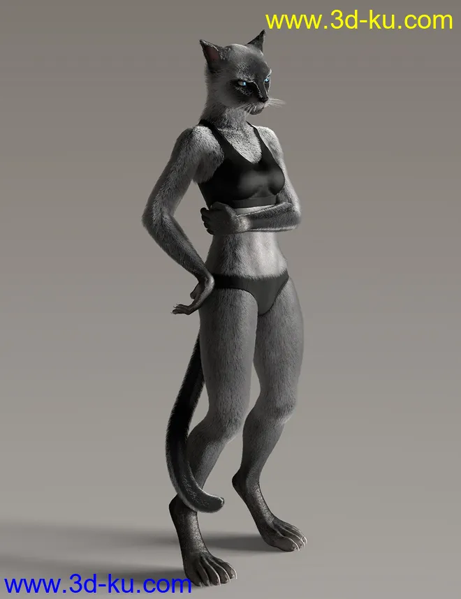 OsoDreamer's FelineFolk for Genesis 8 Female Addon模型的图片1