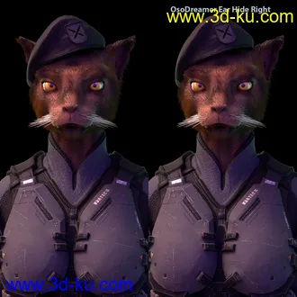 3D打印模型OsoDreamer's FelineFolk for Genesis 8 Female Addon的图片