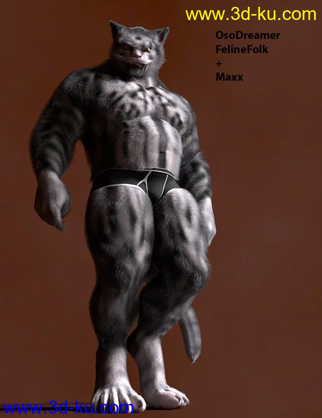 OsoDreamer's FelineFolk for Genesis 8 Male模型的图片4
