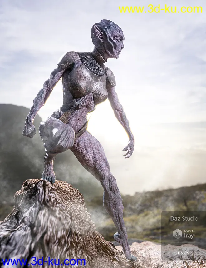 Oumua HD Alien Creature for Genesis 8 Female模型的图片1