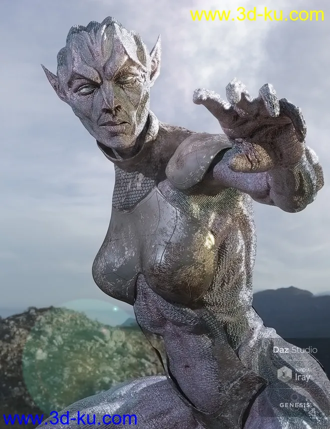 Oumua HD Alien Creature for Genesis 8 Female模型的图片2