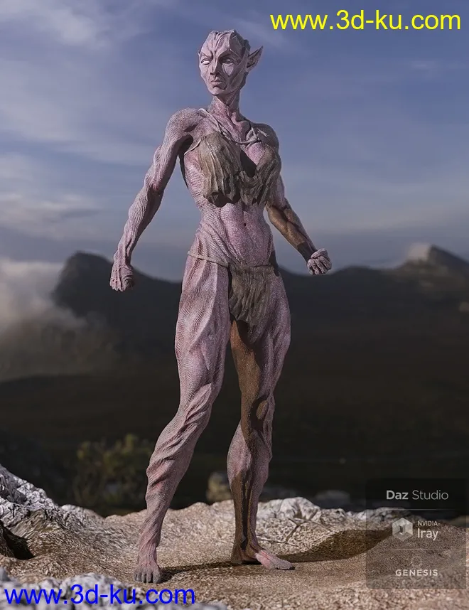 Oumua HD Alien Creature for Genesis 8 Female模型的图片5