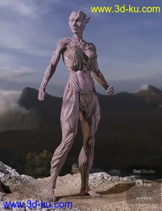 3D打印模型Oumua HD Alien Creature for Genesis 8 Female的图片